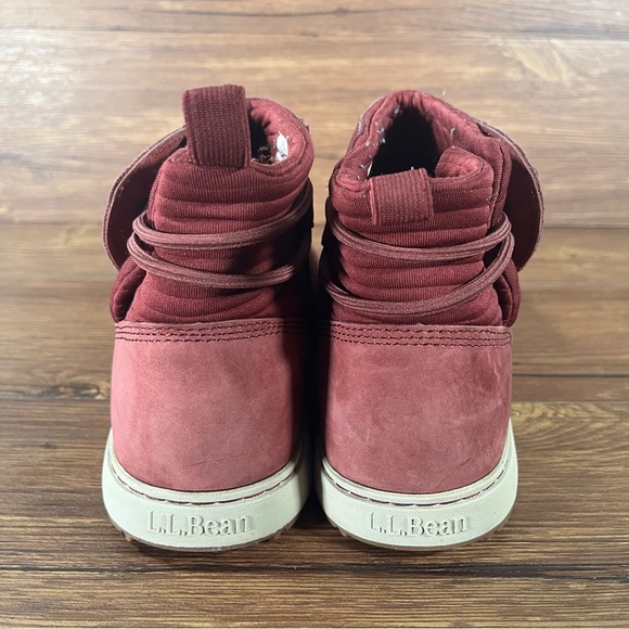 L.L. BEAN Mountainside Leather Boots High Top Sneakers Women’s Size 8 Shoes - Picture 4 of 10